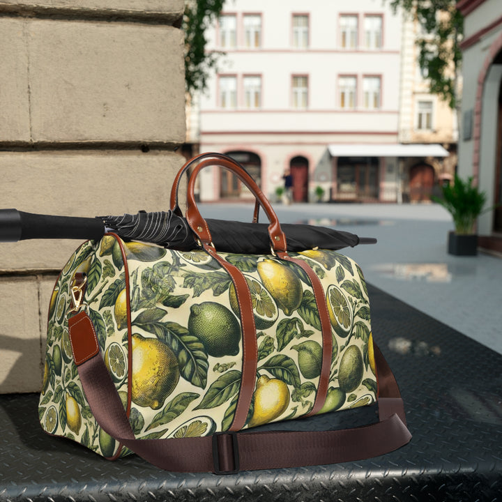 Lemon Lime Waterproof Travel Bag