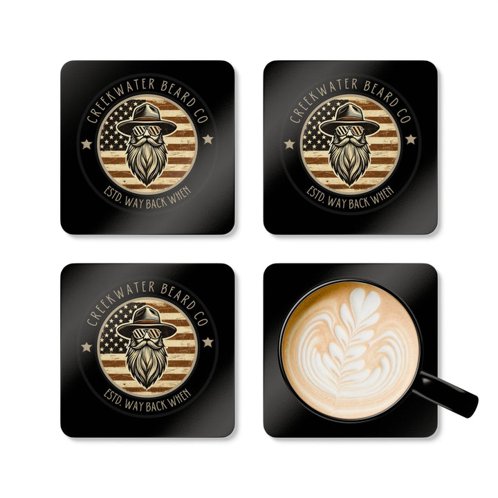 Creekwater Beard Company Corkwood Coaster Set