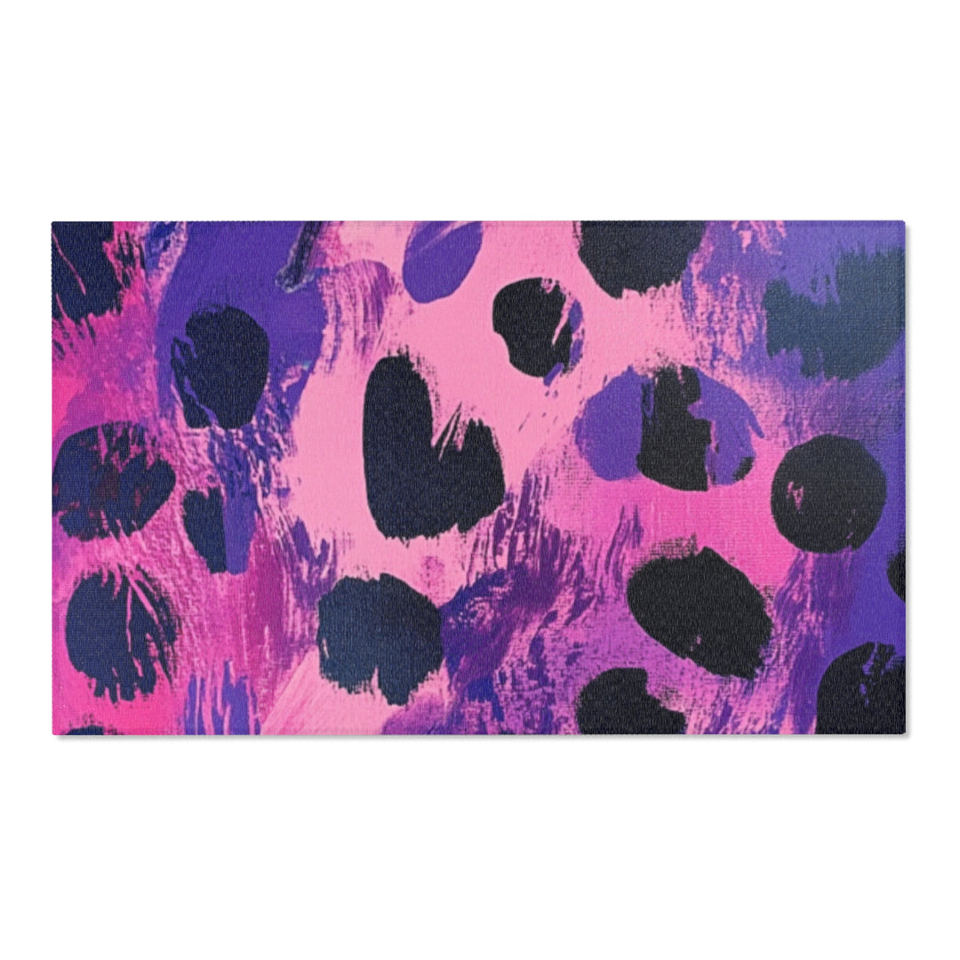 Pink and Purple Abstract Area Rug