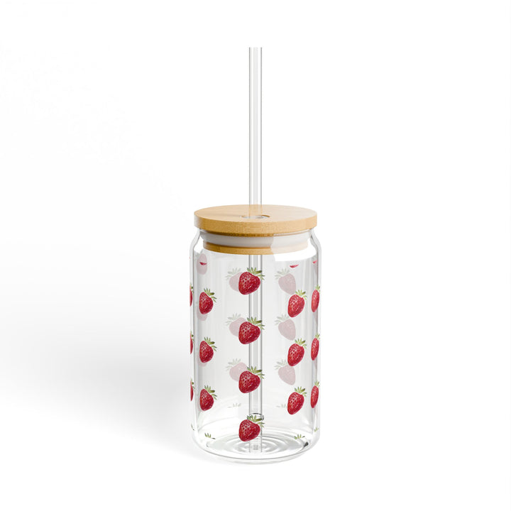 Strawberries Sipper Glass, 16oz