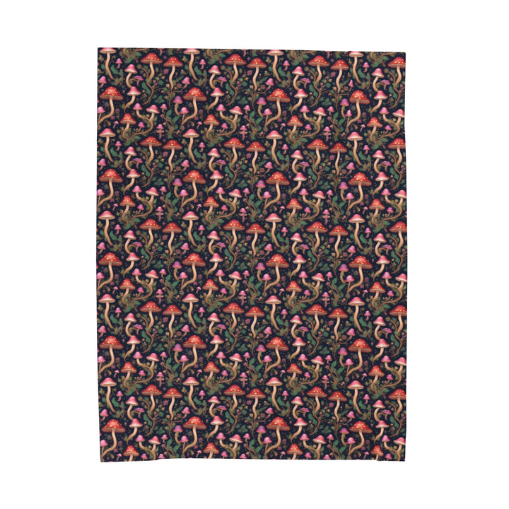 Mushrooms Velveteen Plush Blanket