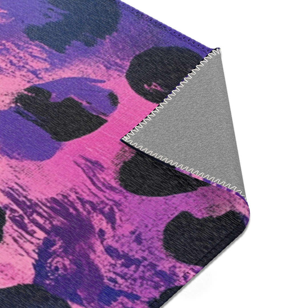 Pink and Purple Abstract Area Rug