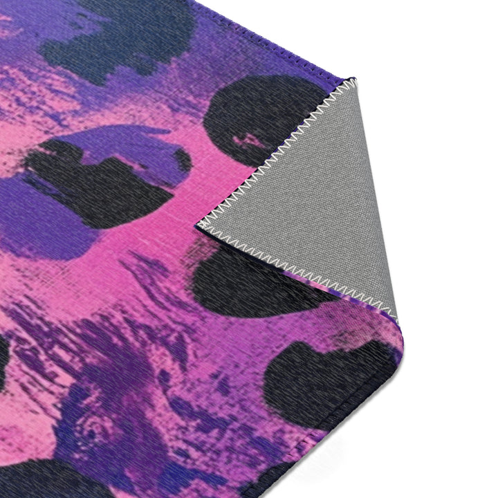 Pink and Purple Abstract Area Rug