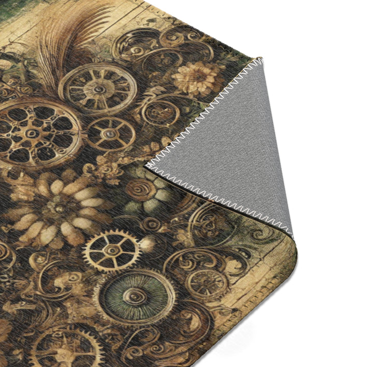 Vintage Clock and Gears Area Rug