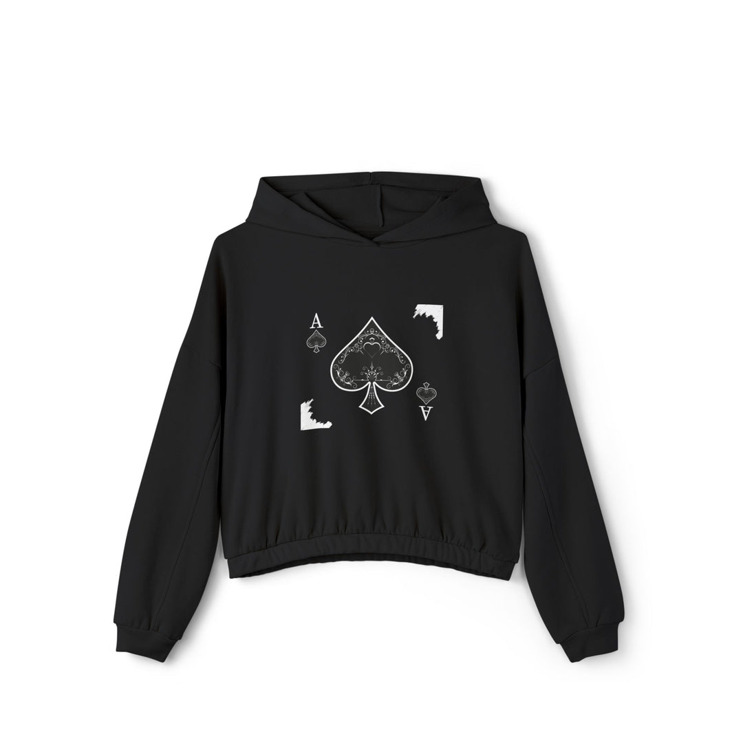 Ace of Spades Women's Cinched Bottom Hoodie