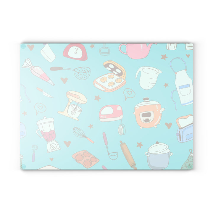 Kitchen Fun Glass Cutting Board