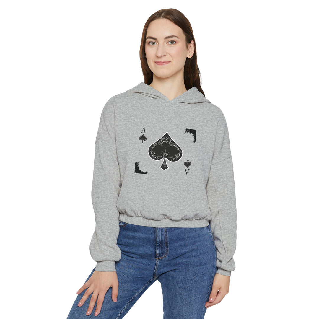 Ace of Spades Women's Cinched Bottom Hoodie