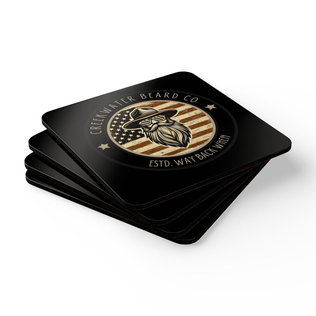 Creekwater Beard Company Corkwood Coaster Set