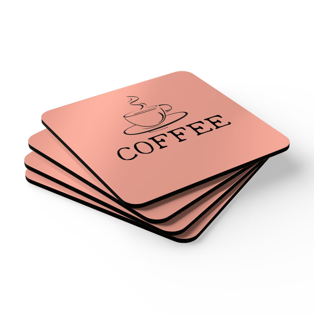 COFFEE Corkwood Coaster Set