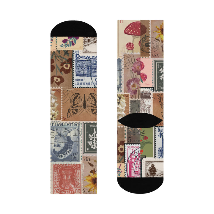 Stamp Collection Cushioned Crew Socks