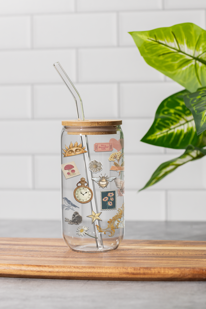 Vintage Memories Sipper Glass, 16oz