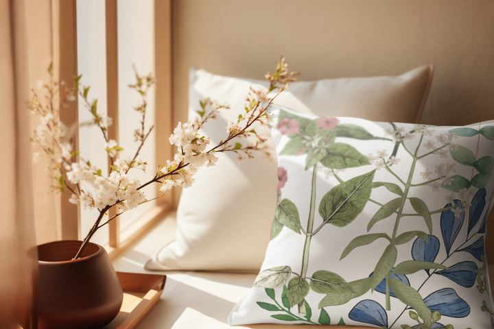 Wild Garden Spun Polyester Square Pillow
