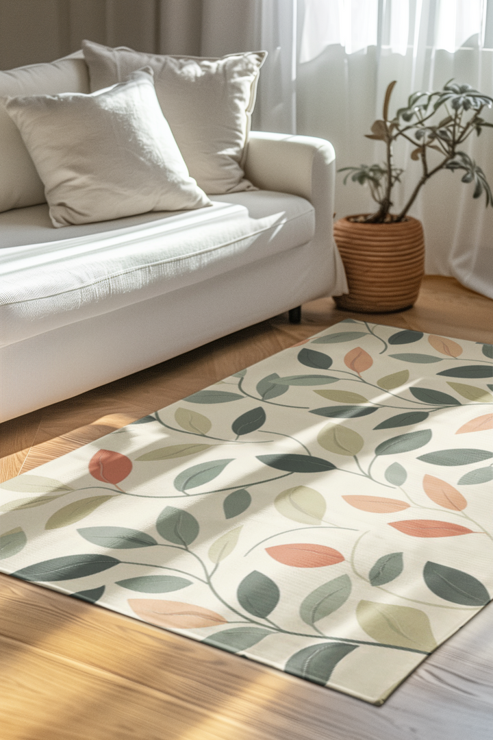 Soft Leaves Area Rug