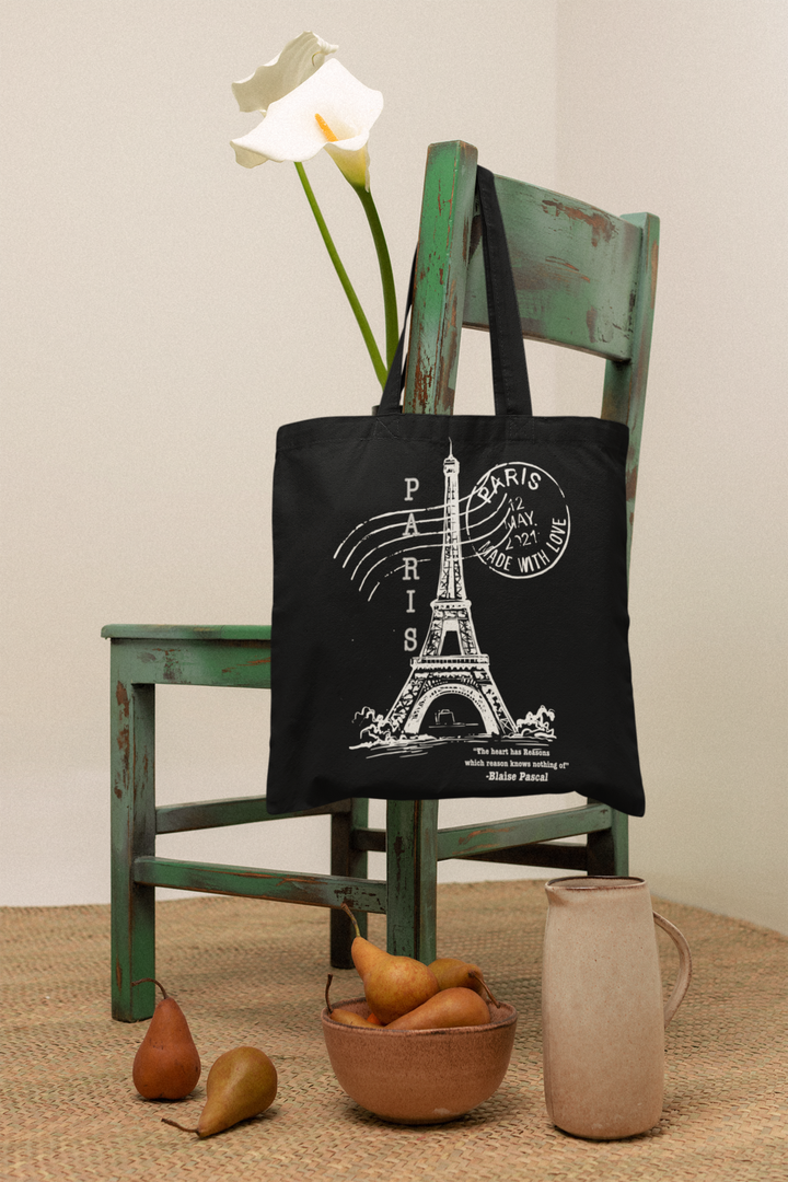 Paris Cotton Canvas Tote Bag