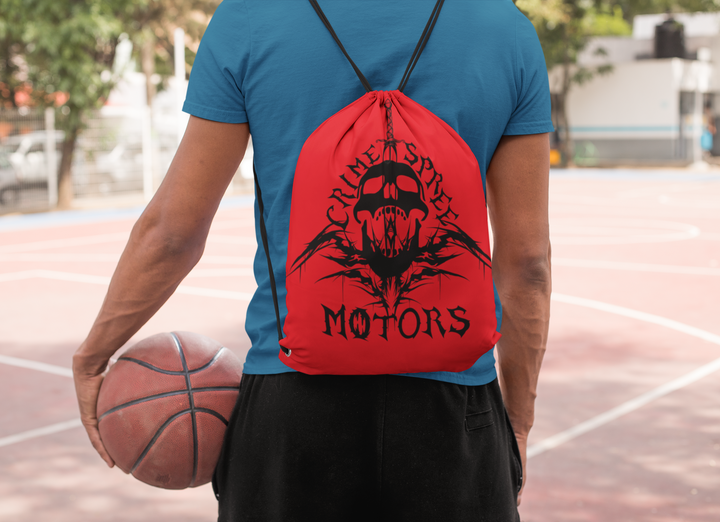 Crime Spree Motors Drawstring Bag