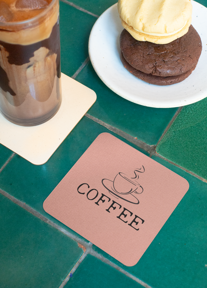 COFFEE Corkwood Coaster Set