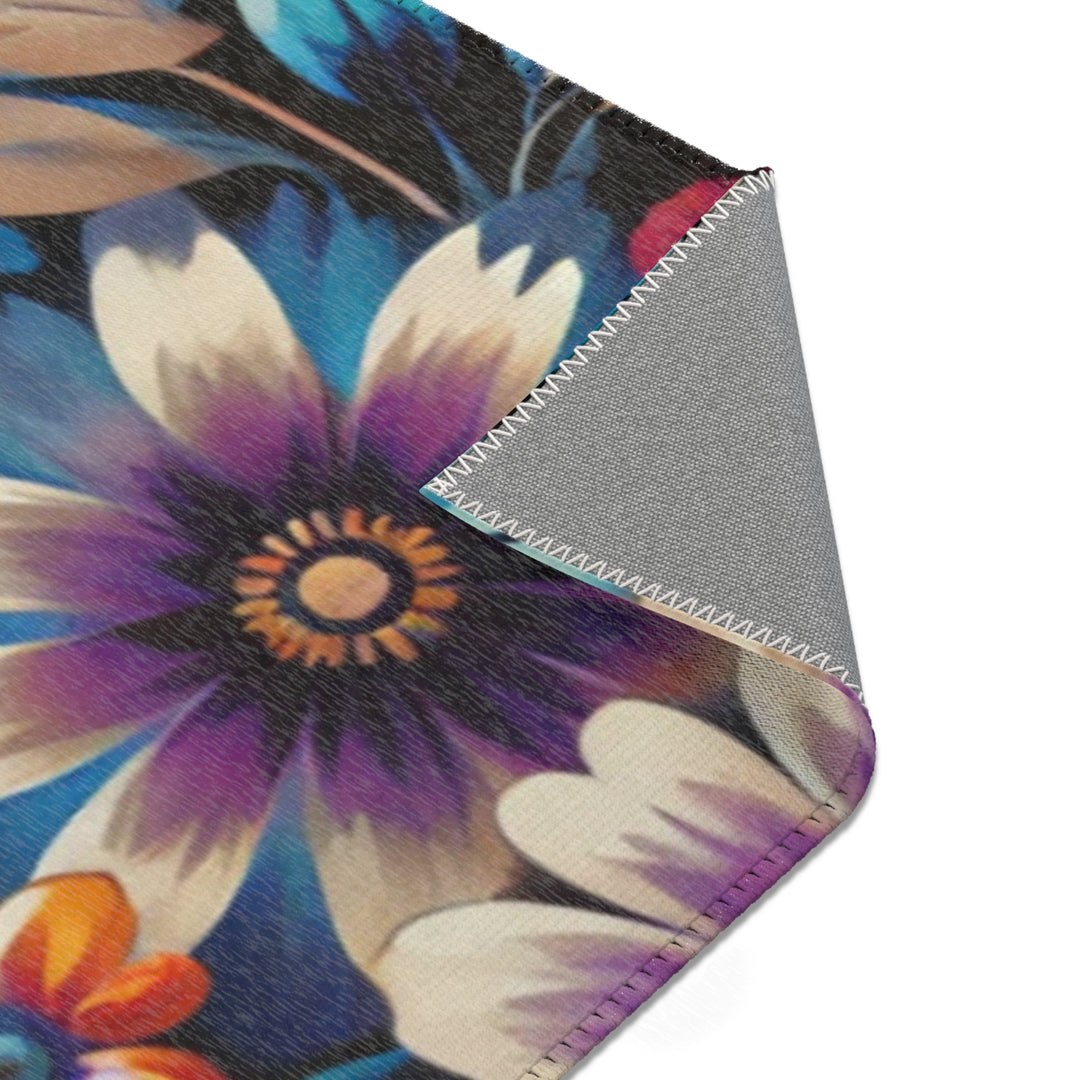 Colorful Flower Abstract Area Rug