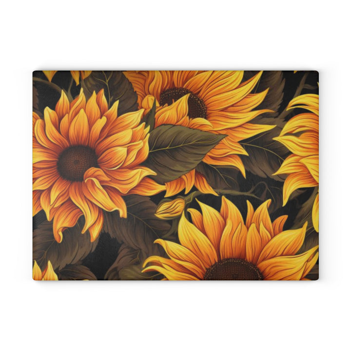 Sunflower Glass Cutting Board