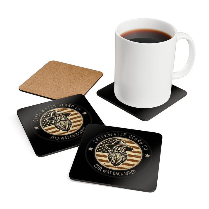 Creekwater Beard Company Corkwood Coaster Set