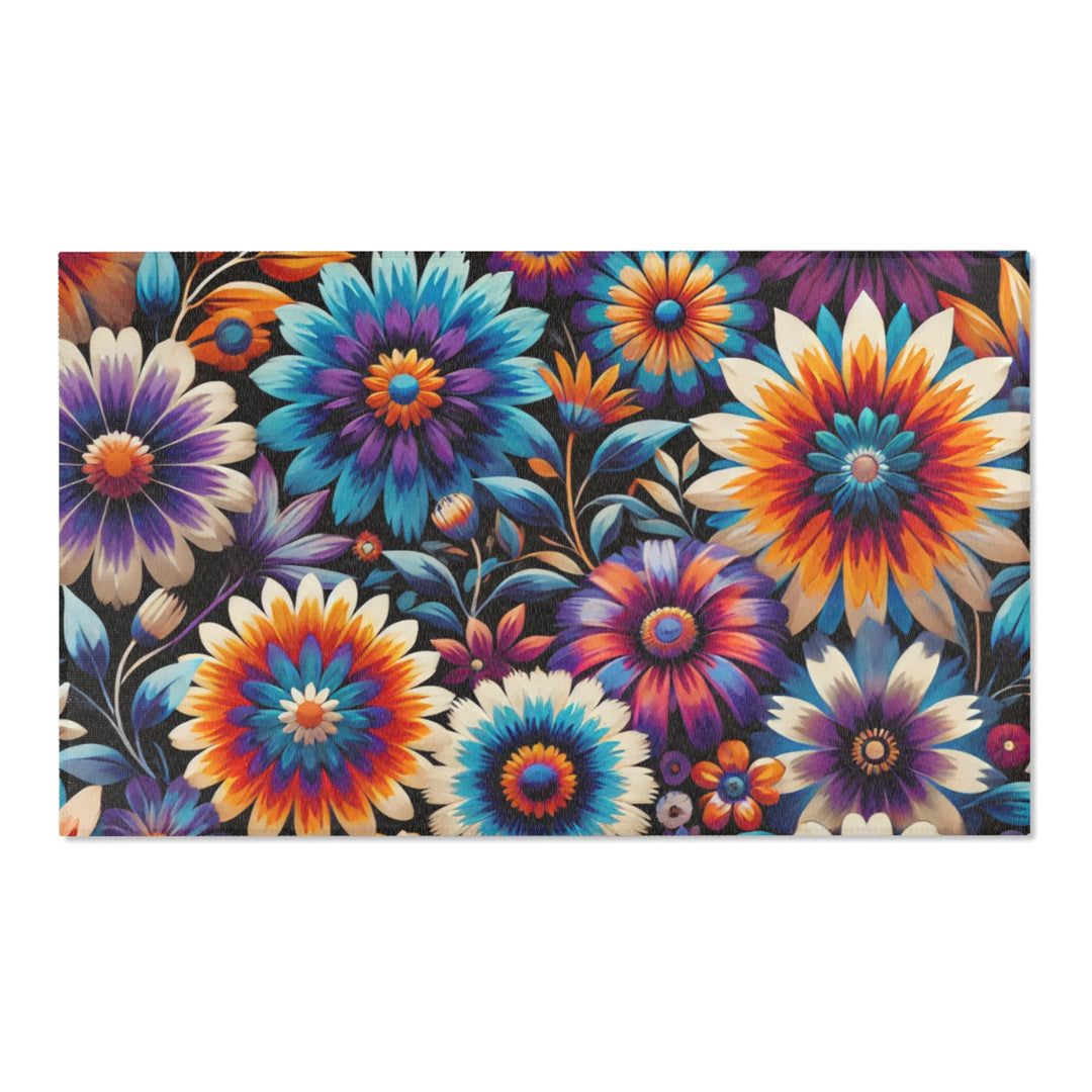 Colorful Flower Abstract Area Rug