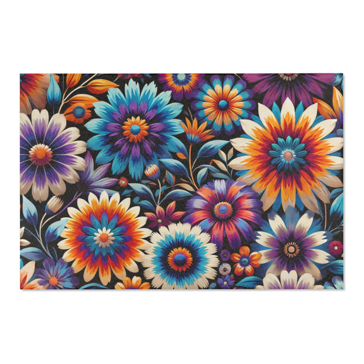 Colorful Flower Abstract Area Rug
