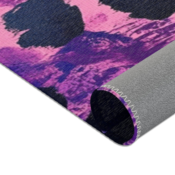 Pink and Purple Abstract Area Rug