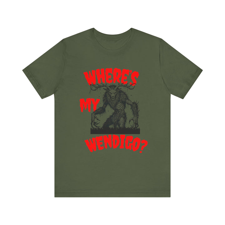 Where's My Wendigo Jersey Short Sleeve Tee