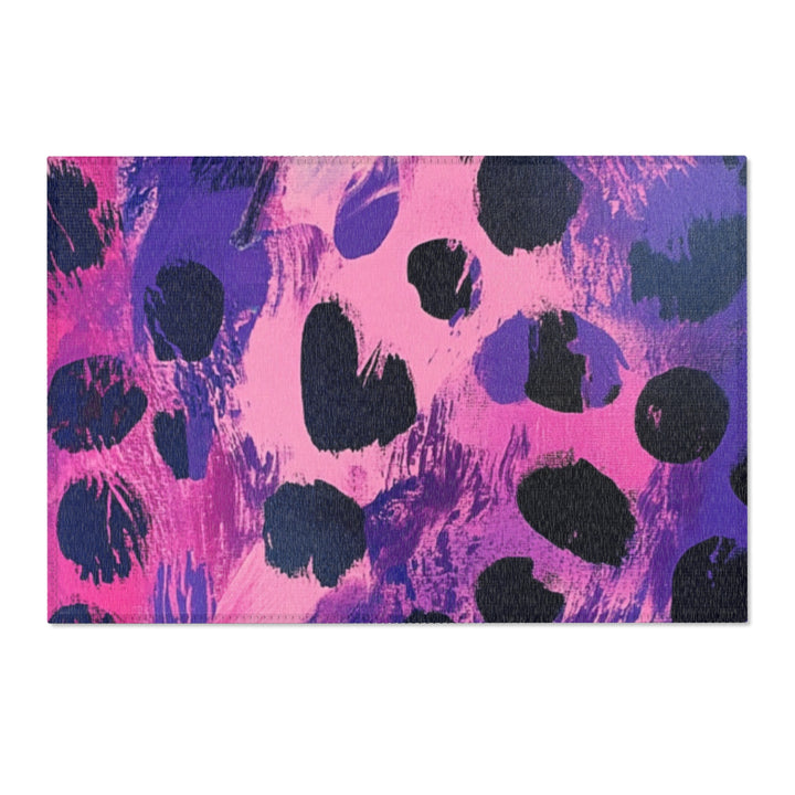 Pink and Purple Abstract Area Rug