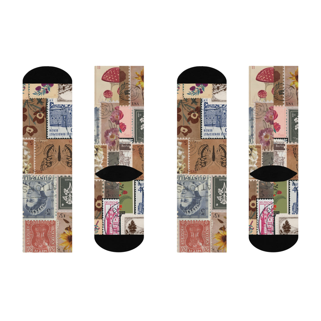 Stamp Collection Cushioned Crew Socks
